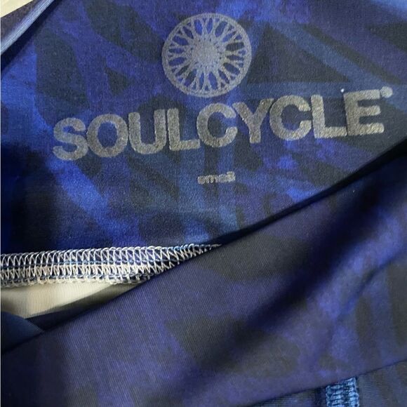 Soulcycle Cropped Blue Wheels Leggings Size Small - Picture 5 of 6